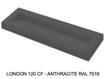 Plan vasque, bassin incliné grand taille 120 cm : L 130 à 201 x P 40 à 51 cm, finition lisse mate, 10 couleurs au choix, , résine Akrytan® teinté dans la masse, Livraison Offerte.